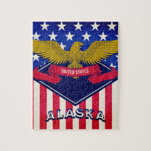 Alaska USA Flag Legpuzzel