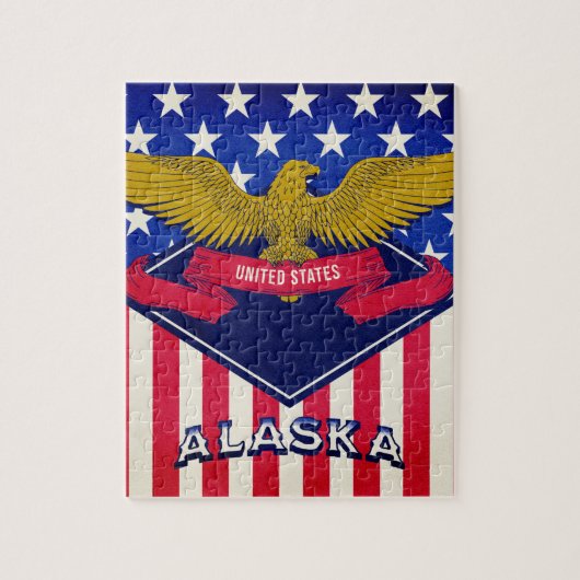 Alaska USA Flag Legpuzzel (Verticaal)