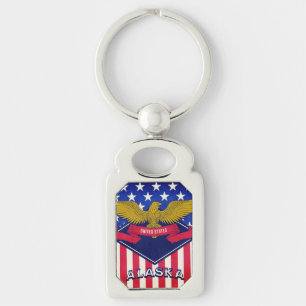 Alaska USA Flag Sleutelhanger