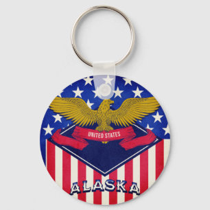 Alaska USA Flag Sleutelhanger
