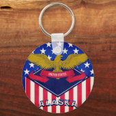 Alaska USA Flag Sleutelhanger (Voorkant)