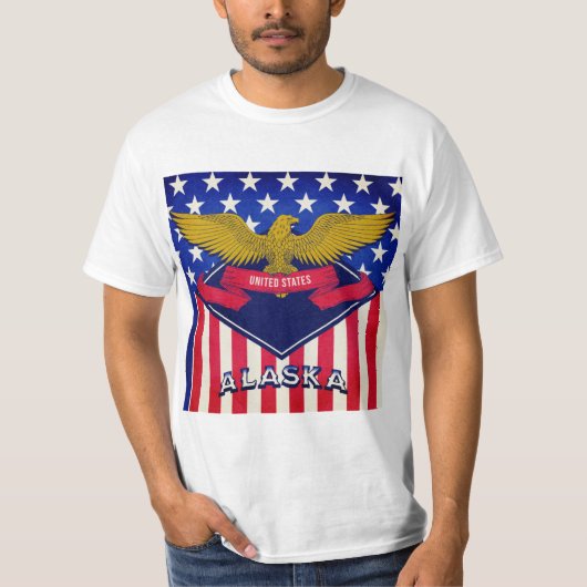 Alaska USA Flag T-shirt (Voorkant)