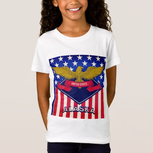 Alaska USA Flag T-Shirt (Voorkant)