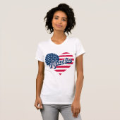 Alaska USA Heart Flag – Patriotic Alaska Design T-shirt (Voorkant volledig)