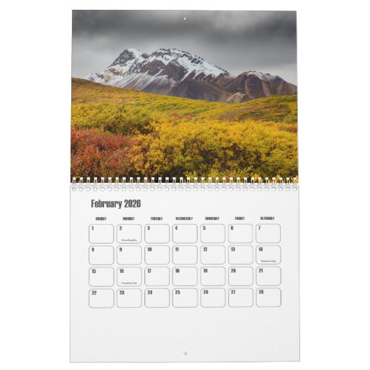 Alaska-USA Kalender (Feb 2026)