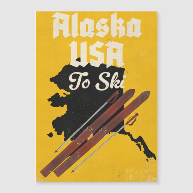 Alaska USA om te skiën (Voorkant)