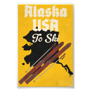 Alaska USA om te skiën Foto Afdruk