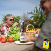 Alaska USA State Monogram 🍺 Aangepaste kleuren Bier Etiket