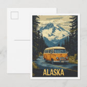 Alaska USA Vintage Illustration Travel Briefkaart (Voorkant / Achterkant)