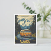 Alaska USA Vintage Illustration Travel Briefkaart (Staand voorkant)