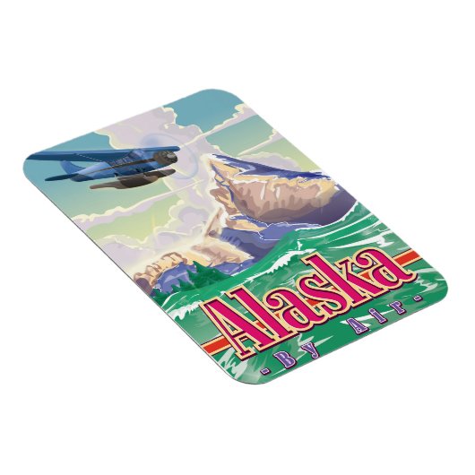 Alaska USA vintage reisposter. Magneet (Rechterzijde)
