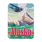 Alaska USA vintage reisposter. Magneet (Verticaal)