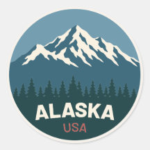 Alaska USA - Vintage Reissticker