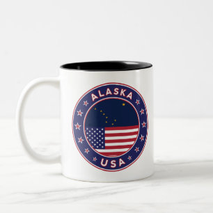 Alaska, Verenigde Staten, Alaska t-shirt, Alaska s Tweekleurige Koffiemok