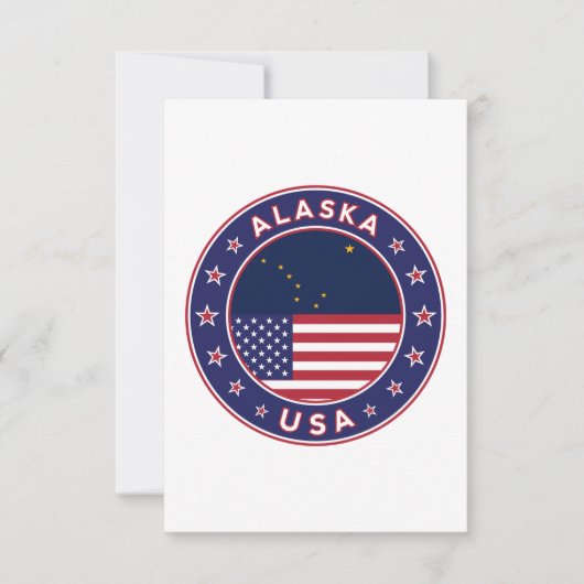 Alaska, Verenigde Staten Bedankkaart (Voorkant)
