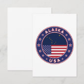 Alaska, Verenigde Staten Bedankkaart (Voorkant / Achterkant)