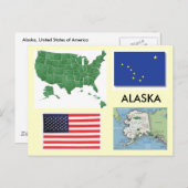 Alaska, Verenigde Staten Briefkaart (Voorkant / Achterkant)