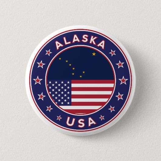 Alaska, Verenigde Staten Ronde Button 5,7 Cm (Voorkant)