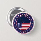 Alaska, Verenigde Staten Ronde Button 5,7 Cm (Voorkant /achterkant)