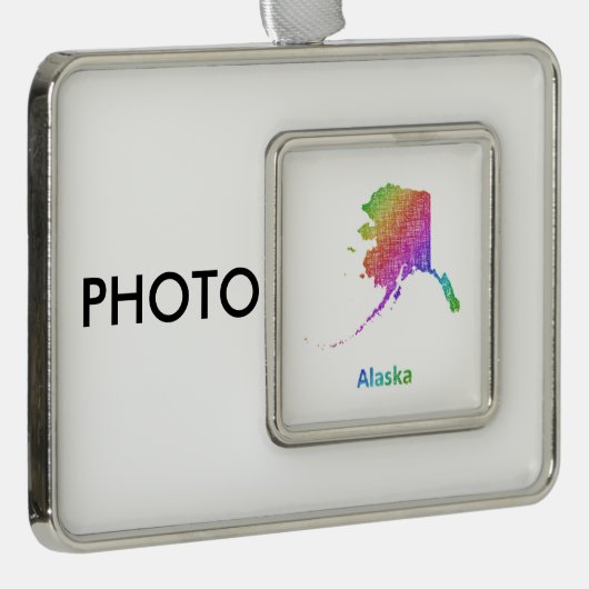 Alaska Verzilverd Omlijst Ornament (Rechts)