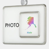 Alaska Verzilverd Omlijst Ornament (Links)