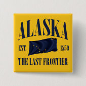 Alaska Vierkante Button 5,1 Cm (Voorkant)