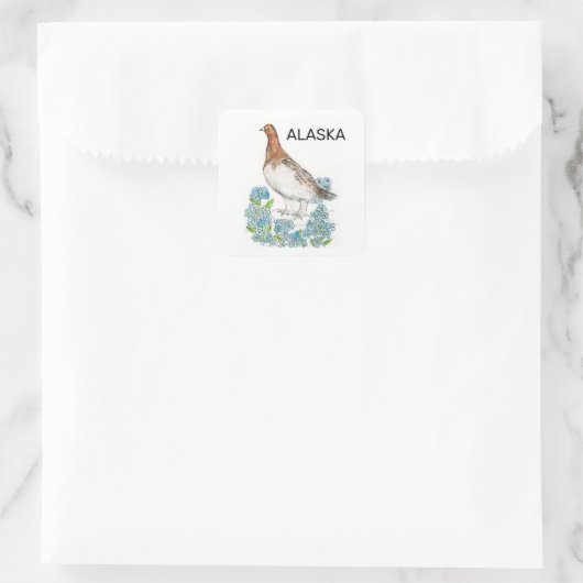Alaska Vierkante Sticker (Tas)