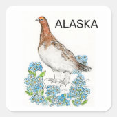 Alaska Vierkante Sticker (Voorkant)