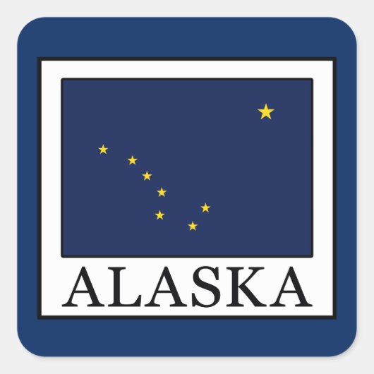 Alaska Vierkante Sticker (Voorkant)