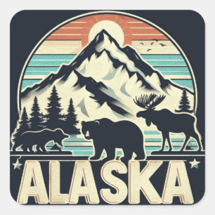Alaska Vierkante Sticker