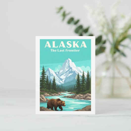 Alaska Vintage Briefkaart (Staand voorkant)
