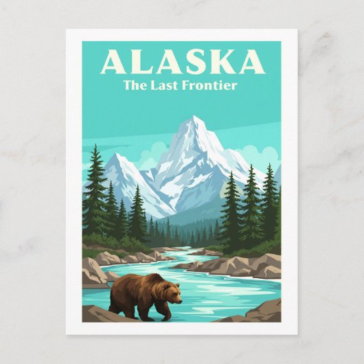 Alaska Vintage Briefkaart (Voorkant)