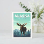 Alaska Vintage Briefkaart (Staand voorkant)
