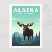 Alaska Vintage Briefkaart (Voorkant)