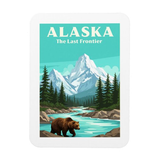 Alaska Vintage Magneet (Verticaal)