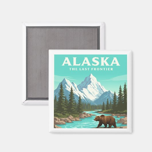 Alaska Vintage Magneet (Voorkant / Achterkant)