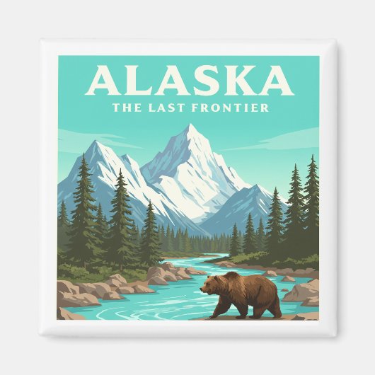 Alaska Vintage Magneet (Voorkant)