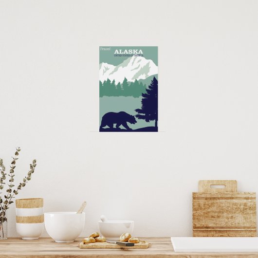 Alaska vintage poster (Keuken)
