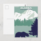 Alaska vintage poster briefkaart (Voorkant / Achterkant)