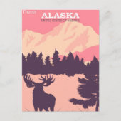 Alaska vintage poster feestdagenkaart (Voorkant)