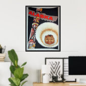 Alaska vintage print (Thuiskantoor)