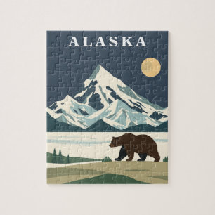 Alaska Vintage Reis Grizzlybeer Legpuzzel