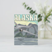 Alaska Vintage Reisposter Briefkaart (Staand voorkant)
