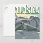 Alaska Vintage Reisposter Briefkaart (Voorkant / Achterkant)