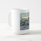 Alaska Vintage Reisposter Koffiemok (Voorkant links)