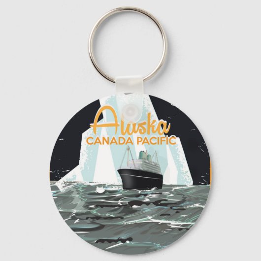Alaska vintage reisposter sleutelhanger (Voorkant)