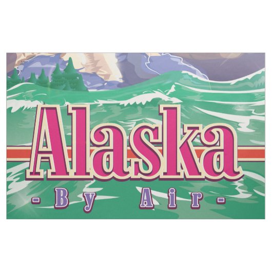 Alaska vintage reisposter. stof (Yard (91,4 cm))