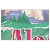 Alaska vintage reisposter. stof (Fat Quarter)