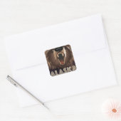 Alaska vintage reisposter vierkante sticker (Envelop)
