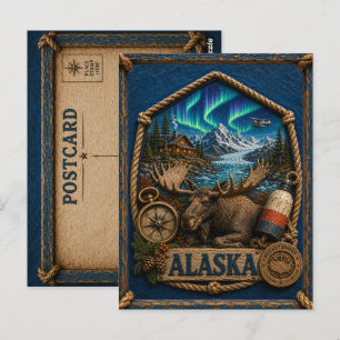 Alaska Vintage Reizen Briefkaart